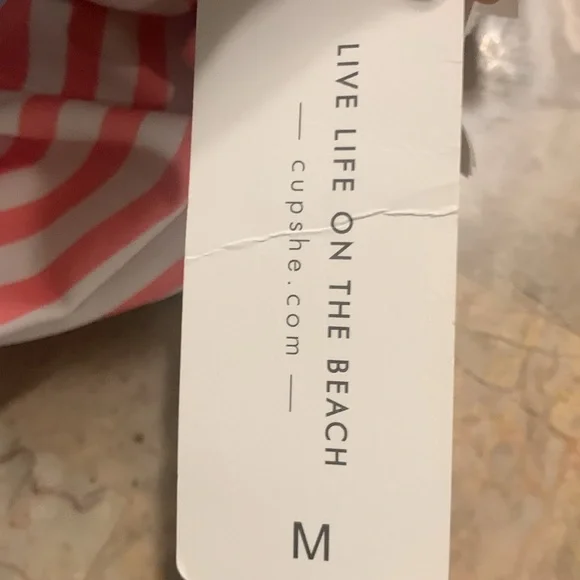 Cupshe Pink and White Ruffled One Piece Swimsuit - Picture 9 of 9